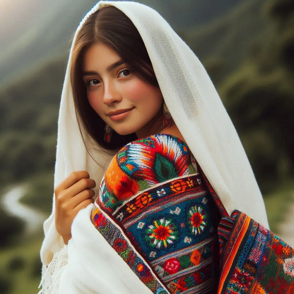 Rebozo branco para presente de casamento